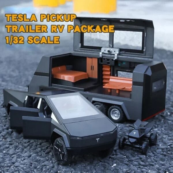 Tesla Cybertruck Pickup Trailer 1:32 - Image 2