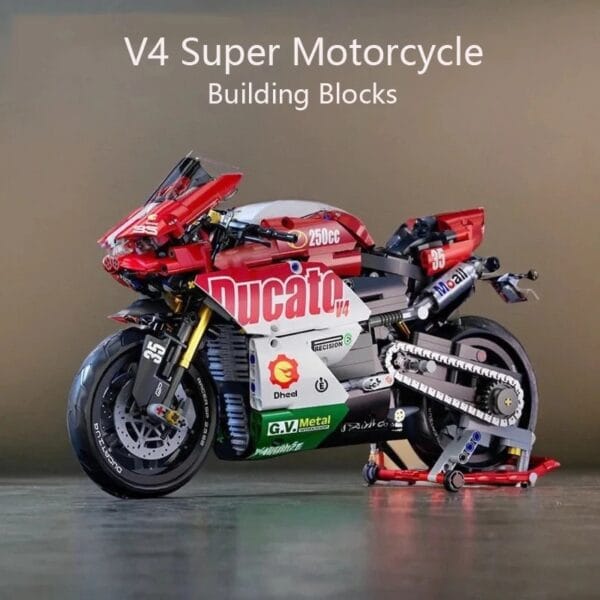 V4 Motorcycle Building Blocks Set - Image 4