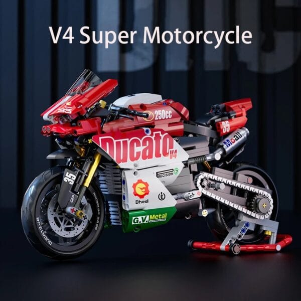 V4 Motorcycle Building Blocks Set - Image 3